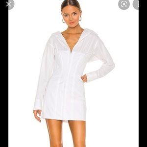 Danielle Guizio white cotton corset dress size medium